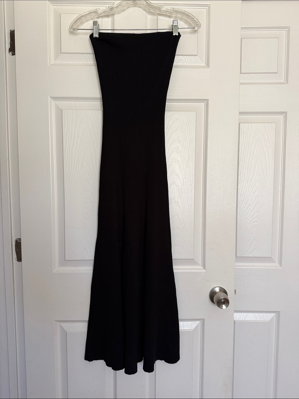 H&M Black Strapless Midi Dress XS